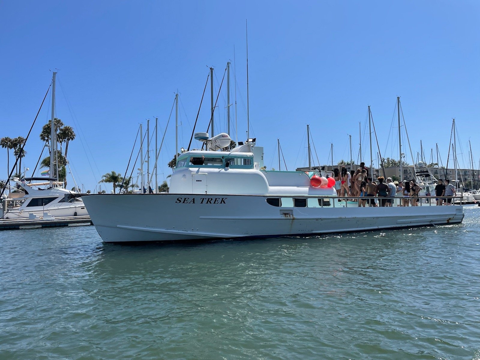 Sea Trek contact and booking preview for private charters from Marina del Rey